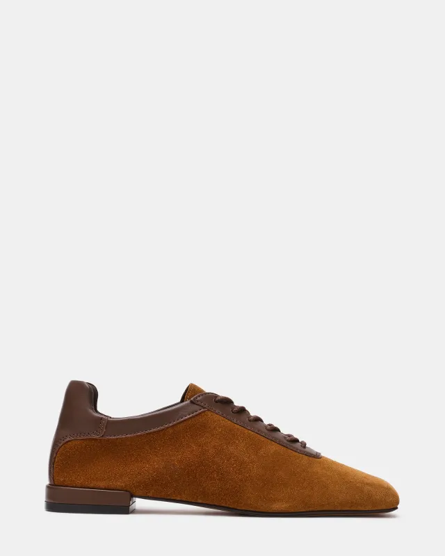 DELPHY LACE-UP TAN SUEDE made by Steve Madden