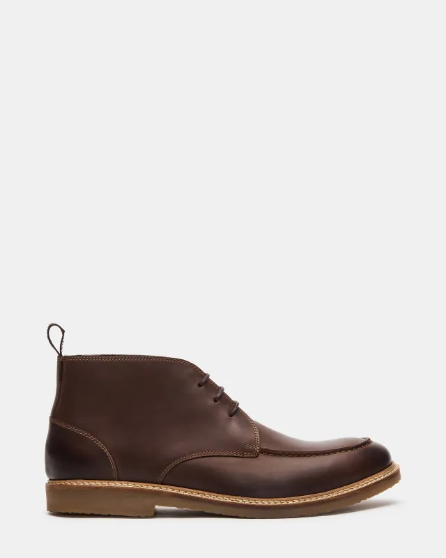 BURLIN BROWN LEATHER made by Steve Madden