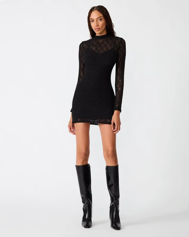 VIVIENNE DRESS BLACK made by Steve Madden