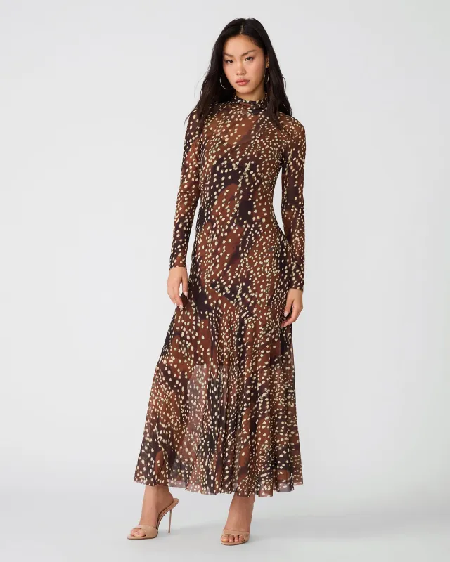 VIVARA DRESS SMOKEY BROWN made by Steve Madden