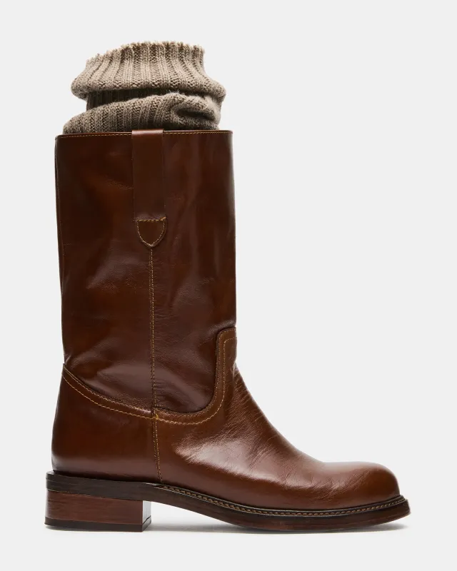 RAMIRA COGNAC LEATHER made by Steve Madden