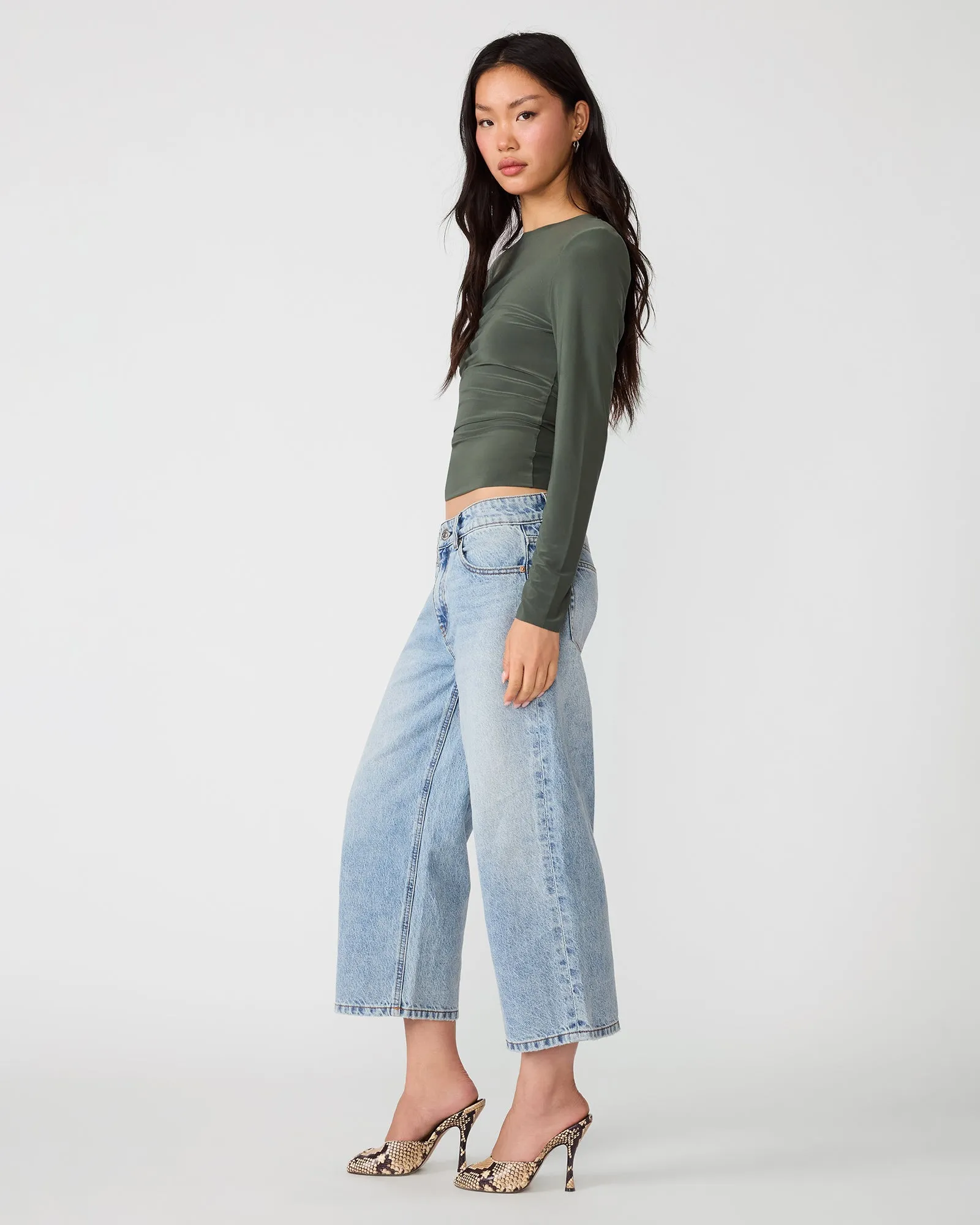 SELINE KNIT TOP DARK OLIVE sold by Steve Madden product image thumbnail 3