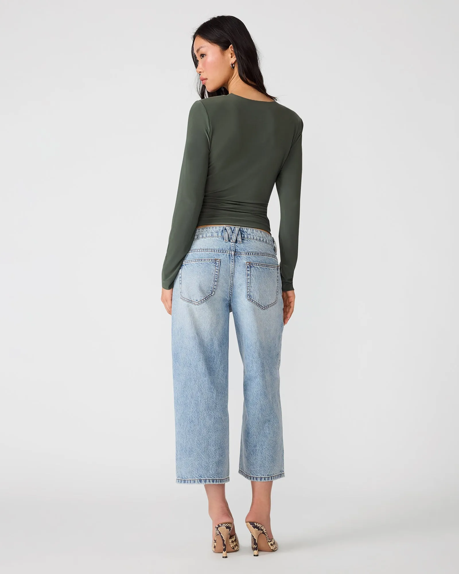 SELINE KNIT TOP DARK OLIVE sold by Steve Madden product image thumbnail 4