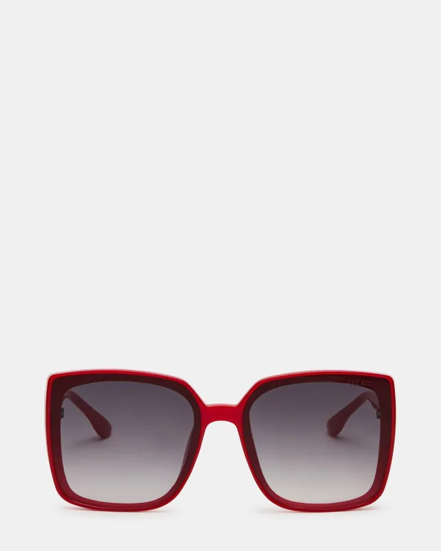 MALERIE SUNGLASSES RED made by Steve Madden