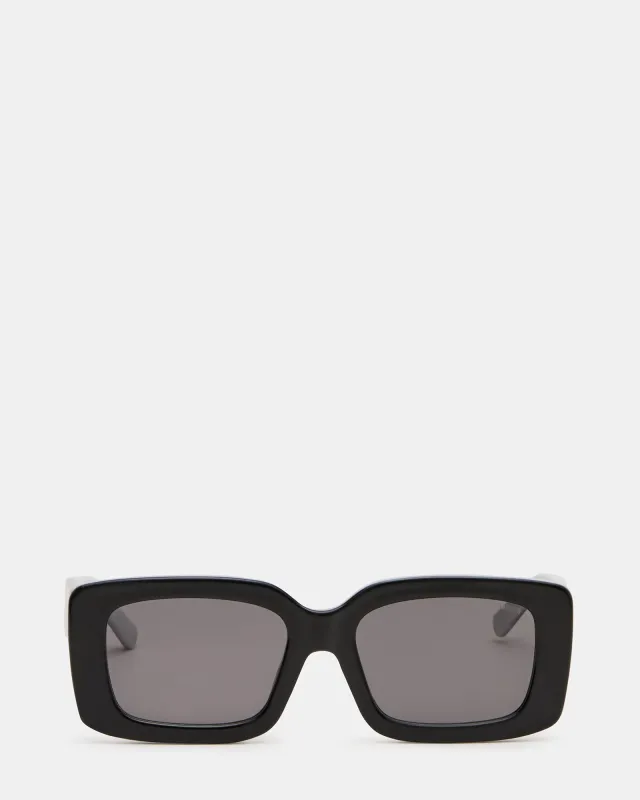 ASHLIN SUNGLASSES BLACK/WHITE made by Steve Madden