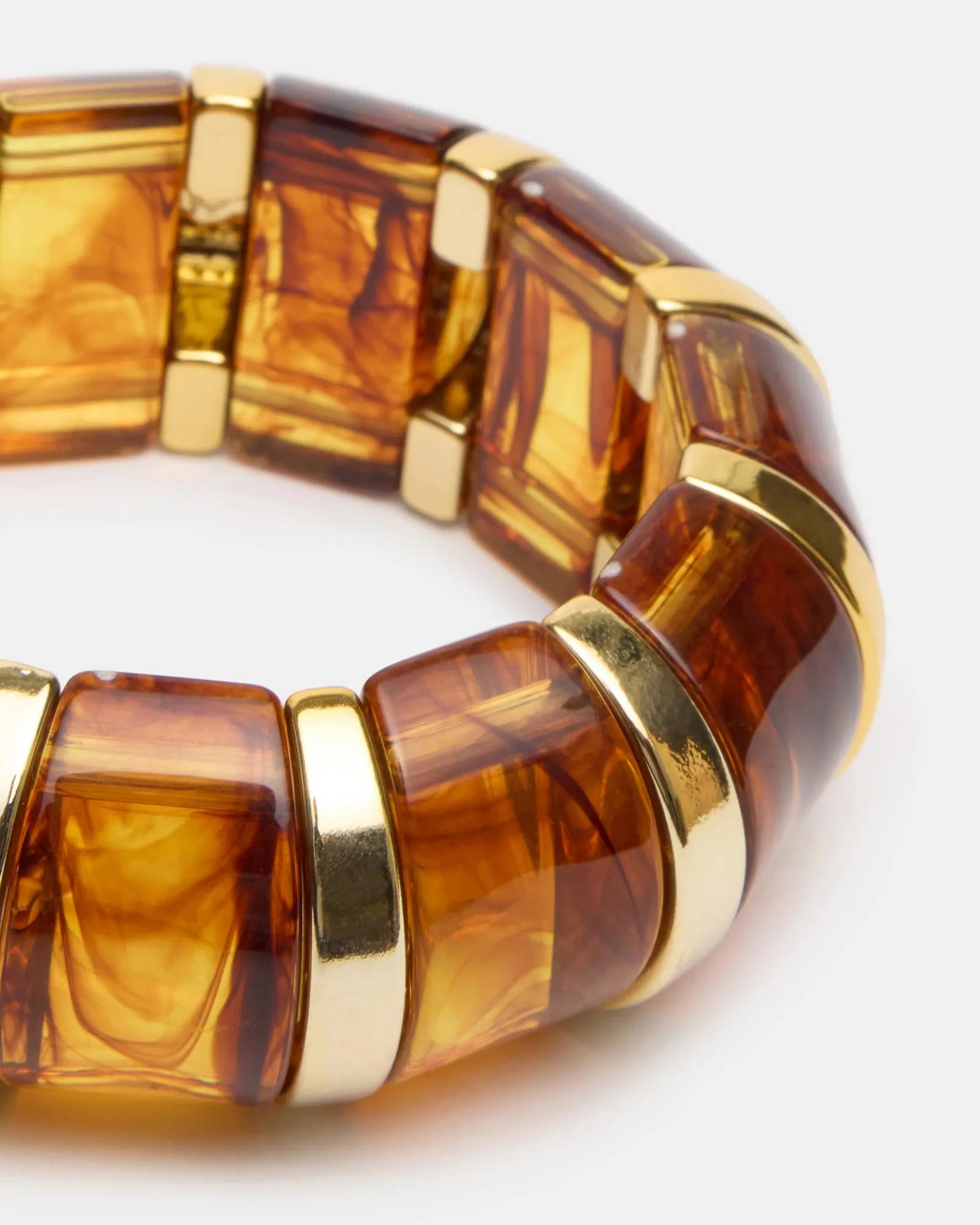 RESIN STRETCH BANGLE BRACELET BROWN sold by Steve Madden product image thumbnail 2
