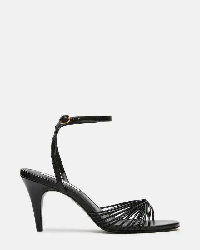 SUKI BLACK LEATHER made by Steve Madden