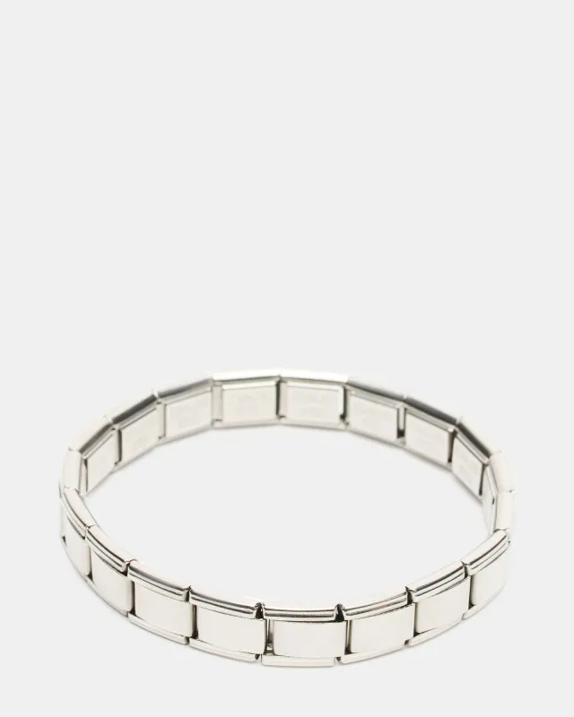 LINK STRETCH BRACELET SILVER made by Steve Madden