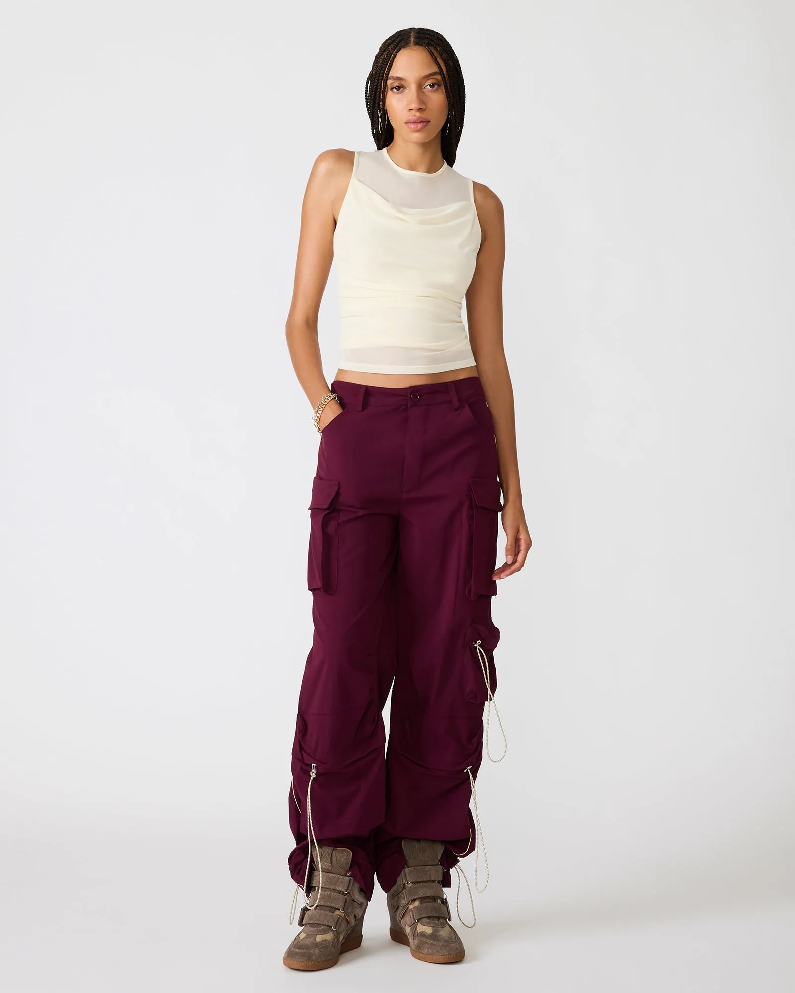 ROMAN KNIT TOP CREAM sold by Steve Madden product image thumbnail 2