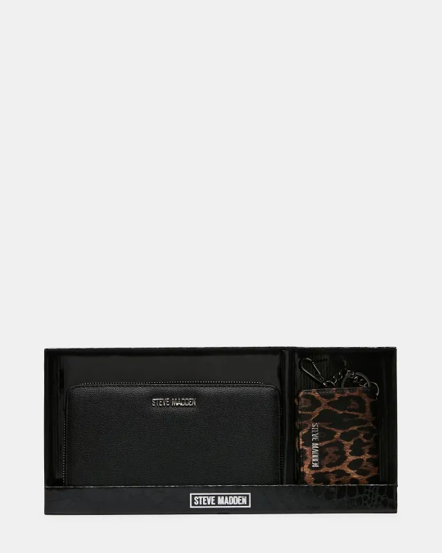 ZIPPY WALLET GIFT SET BLACK made by Steve Madden