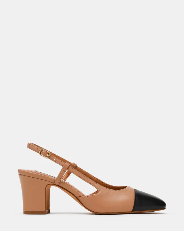 AZARI NATURAL/BLACK made by Steve Madden