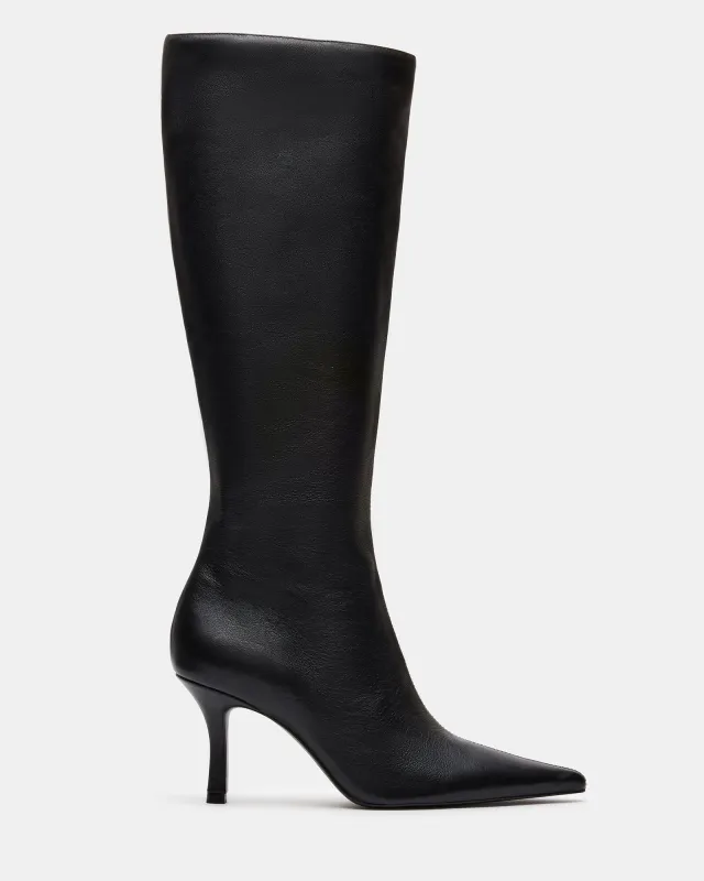 TINSLEY BLACK LEATHER made by Steve Madden