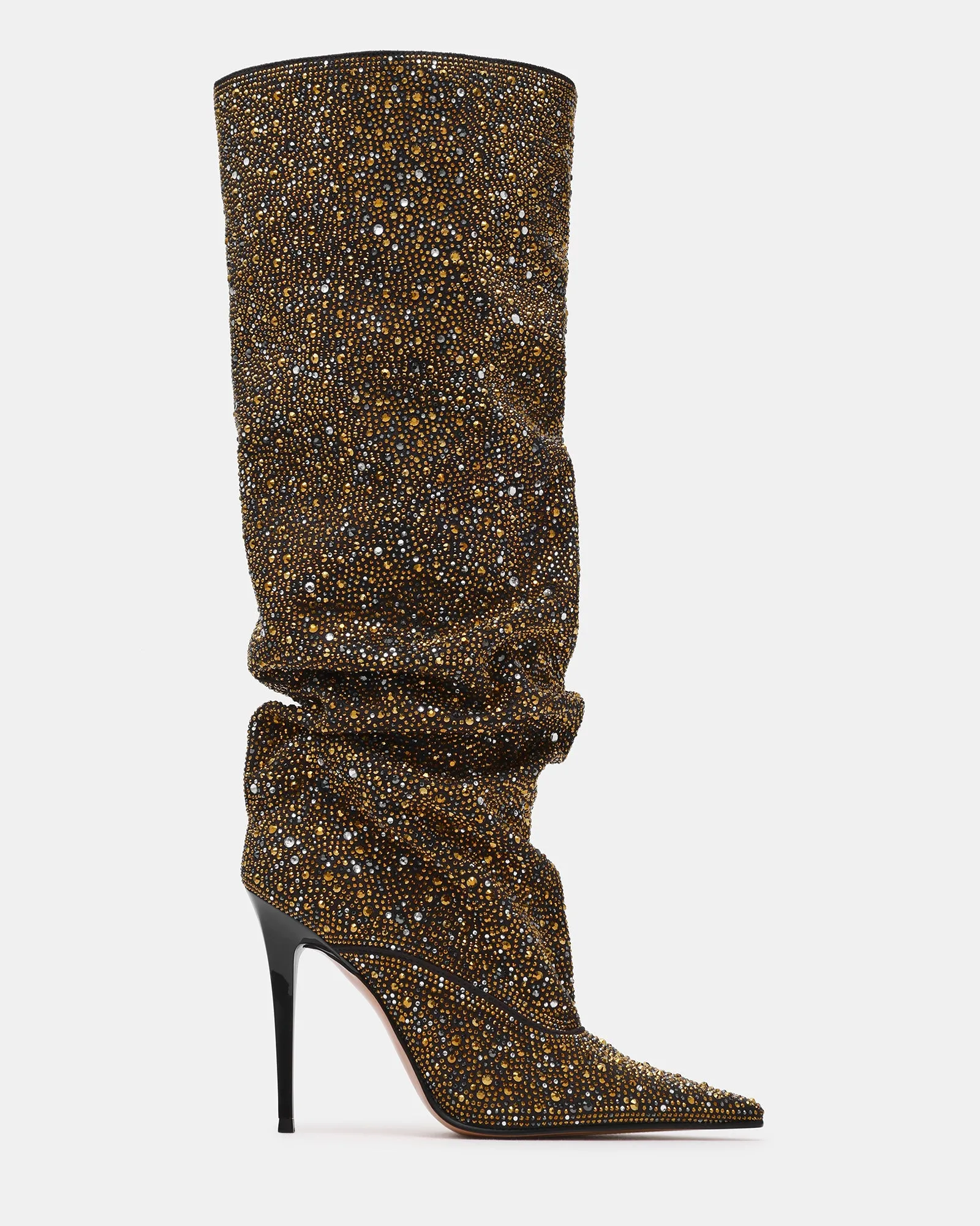 ELONA BLACK/GOLD RHINESTONES sold by Steve Madden