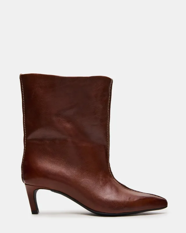 DANIKA COGNAC LEATHER made by Steve Madden