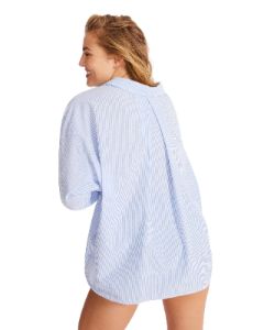 BOYFRIEND BUTTON UP BLUE sold by Steve Madden