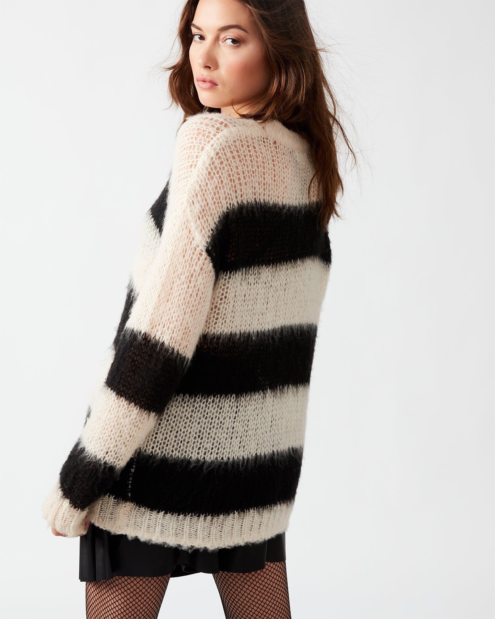 ELSON SWEATER BLACK/WHITE sold by Steve Madden product image thumbnail 3