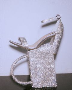 SHOP THE LOOK CARRSON RHINESTONES + AMINA BAG SILVER sold by Steve Madden