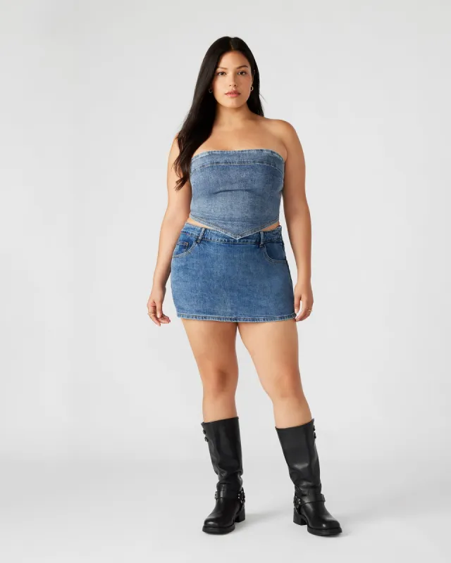 PRIYA DENIM SKORT sold by Steve Madden