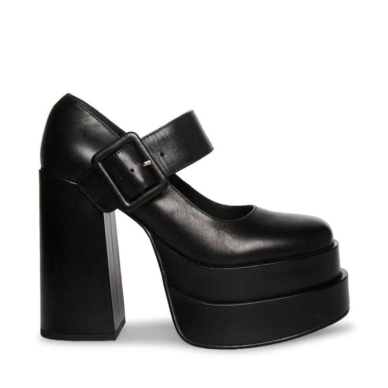 CARLY BLACK LEATHER - SM REBOOTED sold by Steve Madden