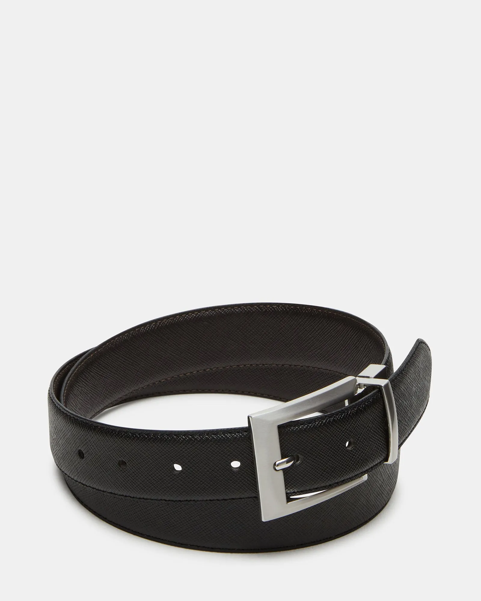 MEN'S REVERSIBLE SAFFIANO BELT BLACK/BROWN sold by Steve Madden product image thumbnail 2