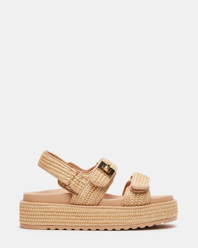 BIGMONA NATURAL RAFFIA sold by Steve Madden