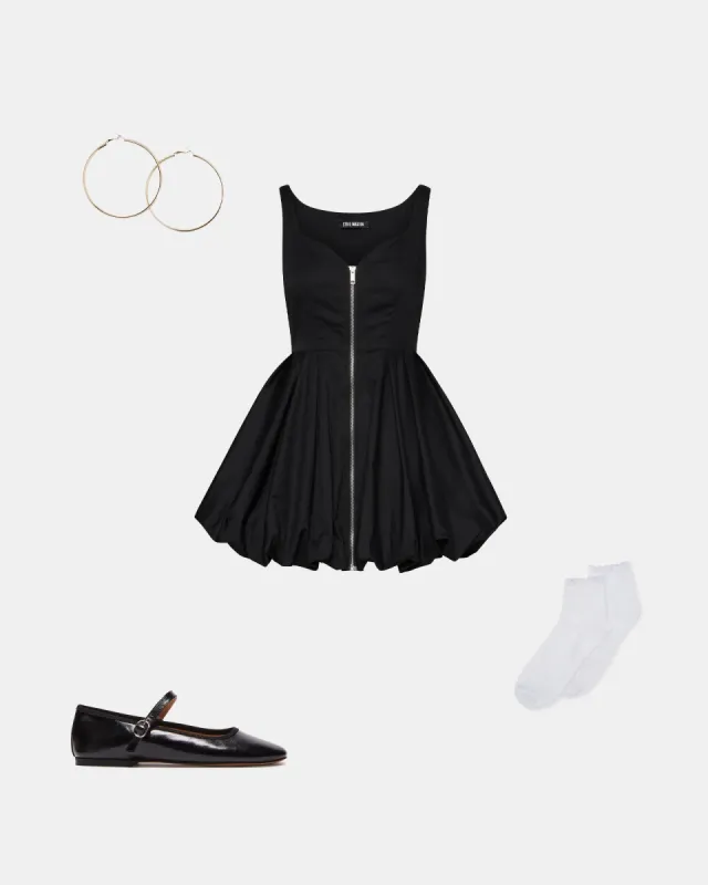 SHOP THE LOOK VINETTA BLACK LEATHER + HAIDEN DRESS BLACK sold by Steve Madden