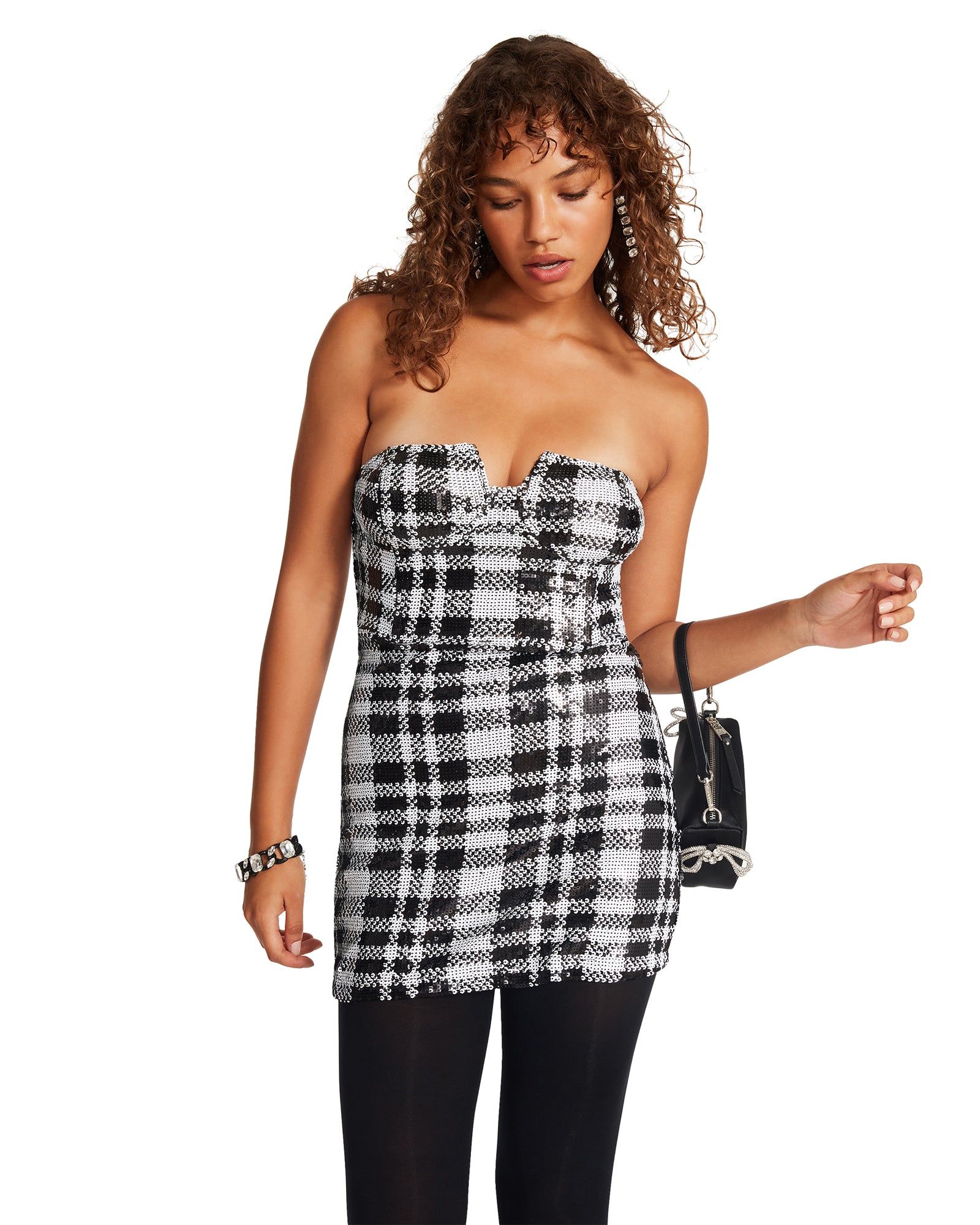 RETA DRESS BLACK/WHITE sold by Steve Madden product image thumbnail 2