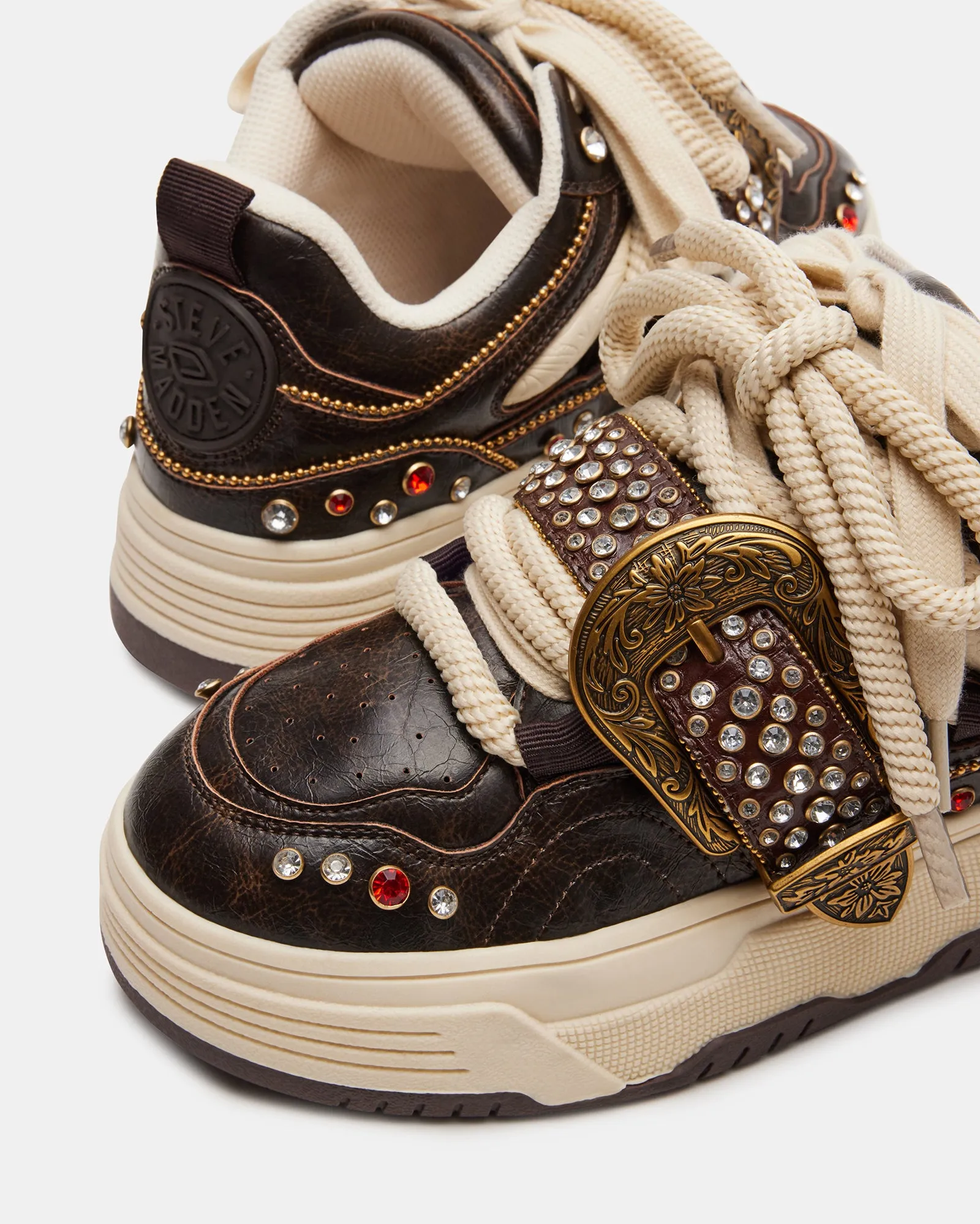 BOOMER STUD BROWN DISTRESSED sold by Steve Madden product image thumbnail 3