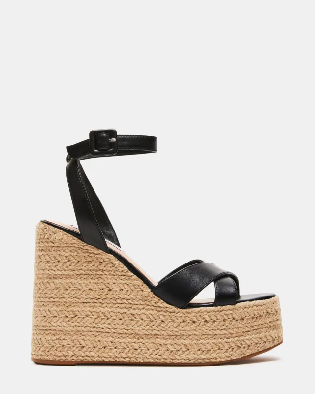 LULAH BLACK LEATHER sold by Steve Madden