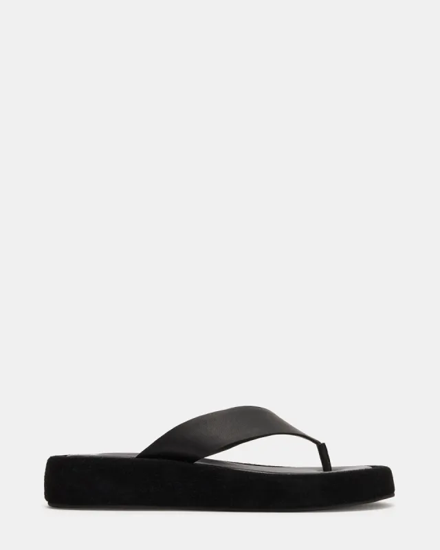 KYLEN BLACK LEATHER sold by Steve Madden