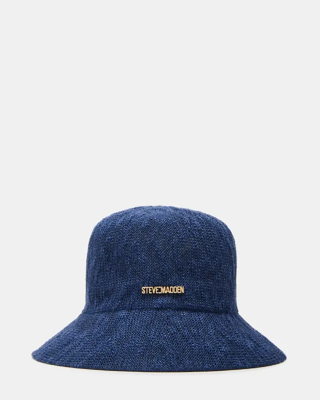 MOLDED POLY YARN BUCKET HAT DENIM FABRIC sold by Steve Madden
