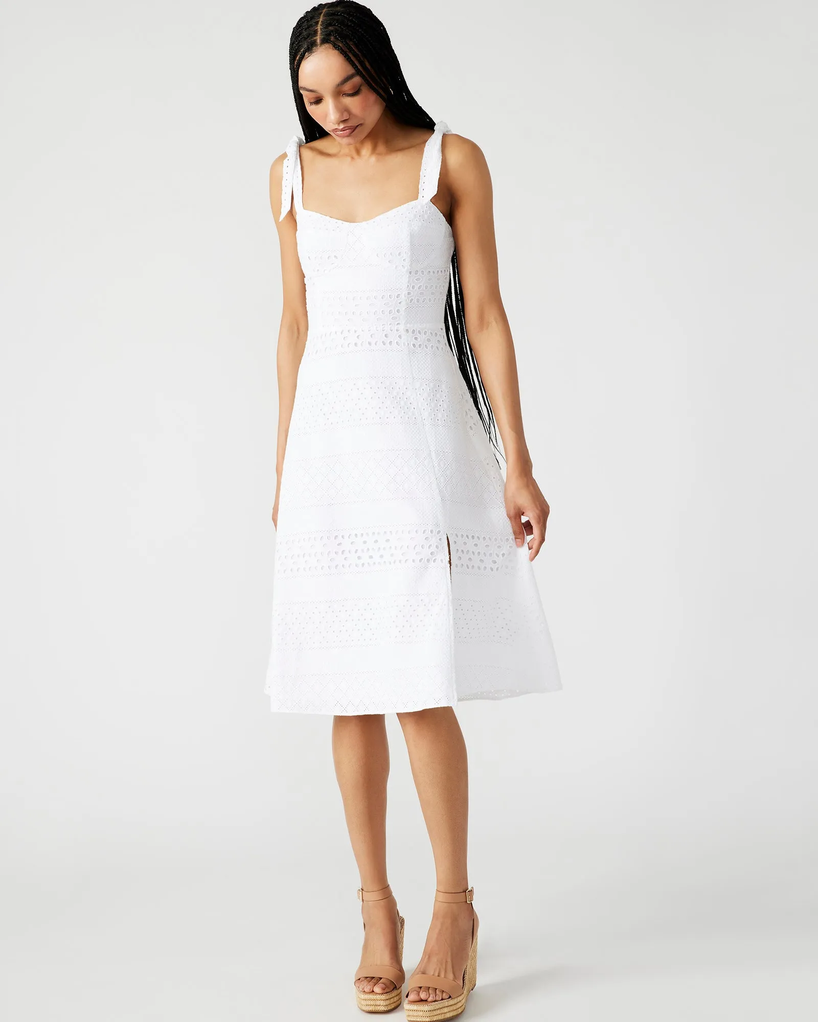 CARLYNN DRESS WHITE sold by Steve Madden