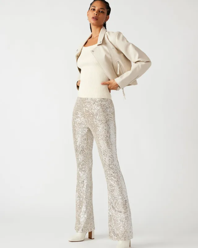 CITRINA SEQUIN PANT SILVER sold by Steve Madden