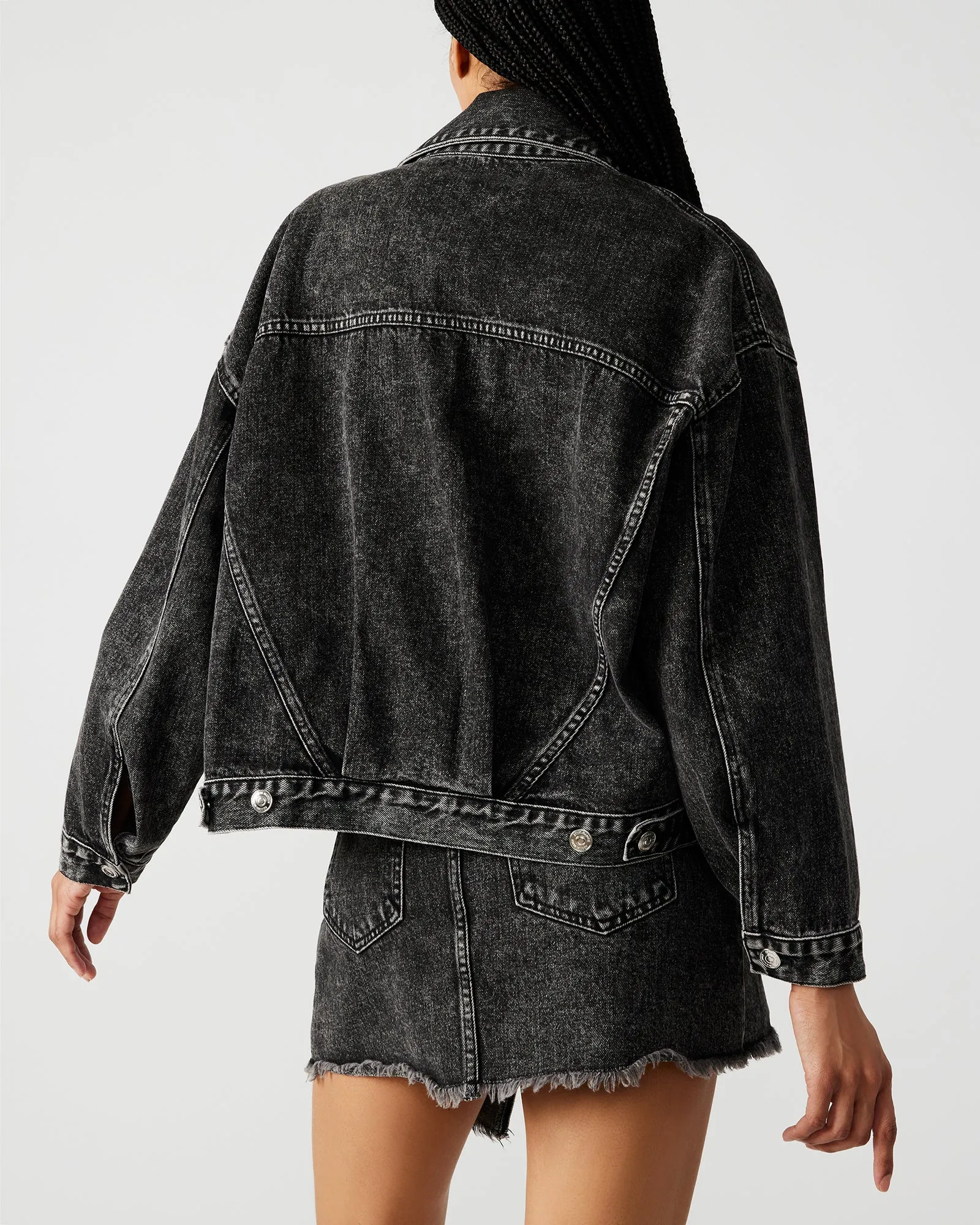 SIENNA DENIM JACKET BLACK sold by Steve Madden product image thumbnail 3