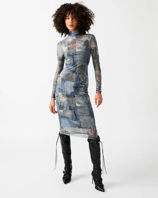 VIVIENNE DRESS DENIM MULTI sold by Steve Madden