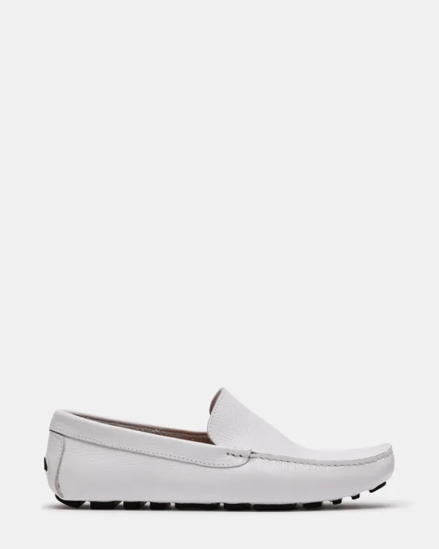 BERGAMO WHITE LEATHER sold by Steve Madden