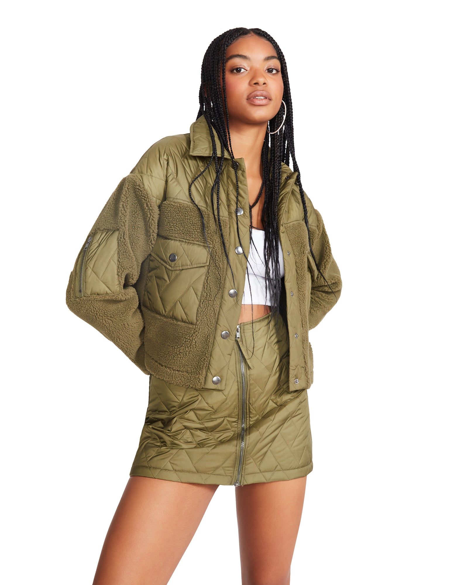IRIS JACKET OLIVE sold by Steve Madden product image thumbnail 4