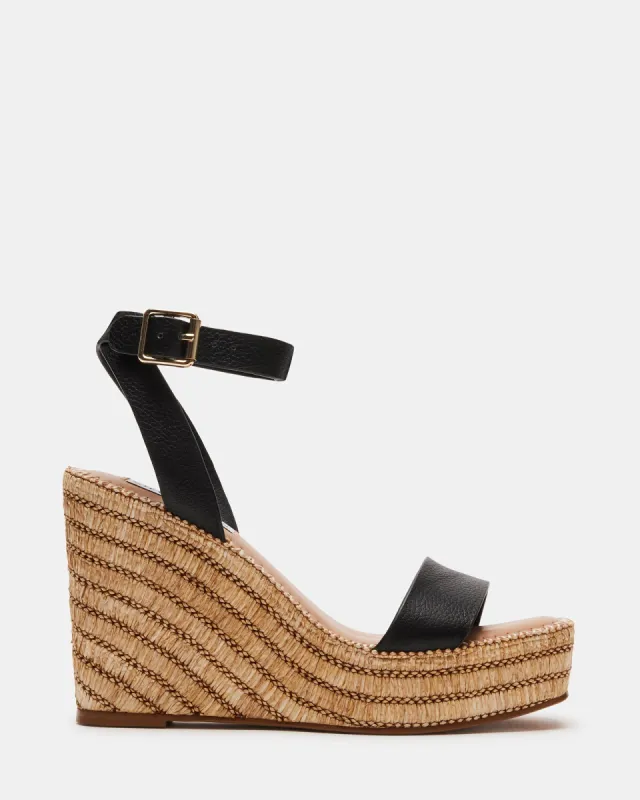 CASSIE BLACK LEATHER sold by Steve Madden