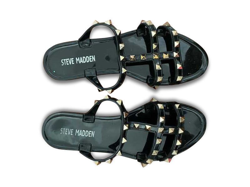 STEER STUDDED SANDALS IN BLACK - SM REBOOTED sold by Steve Madden