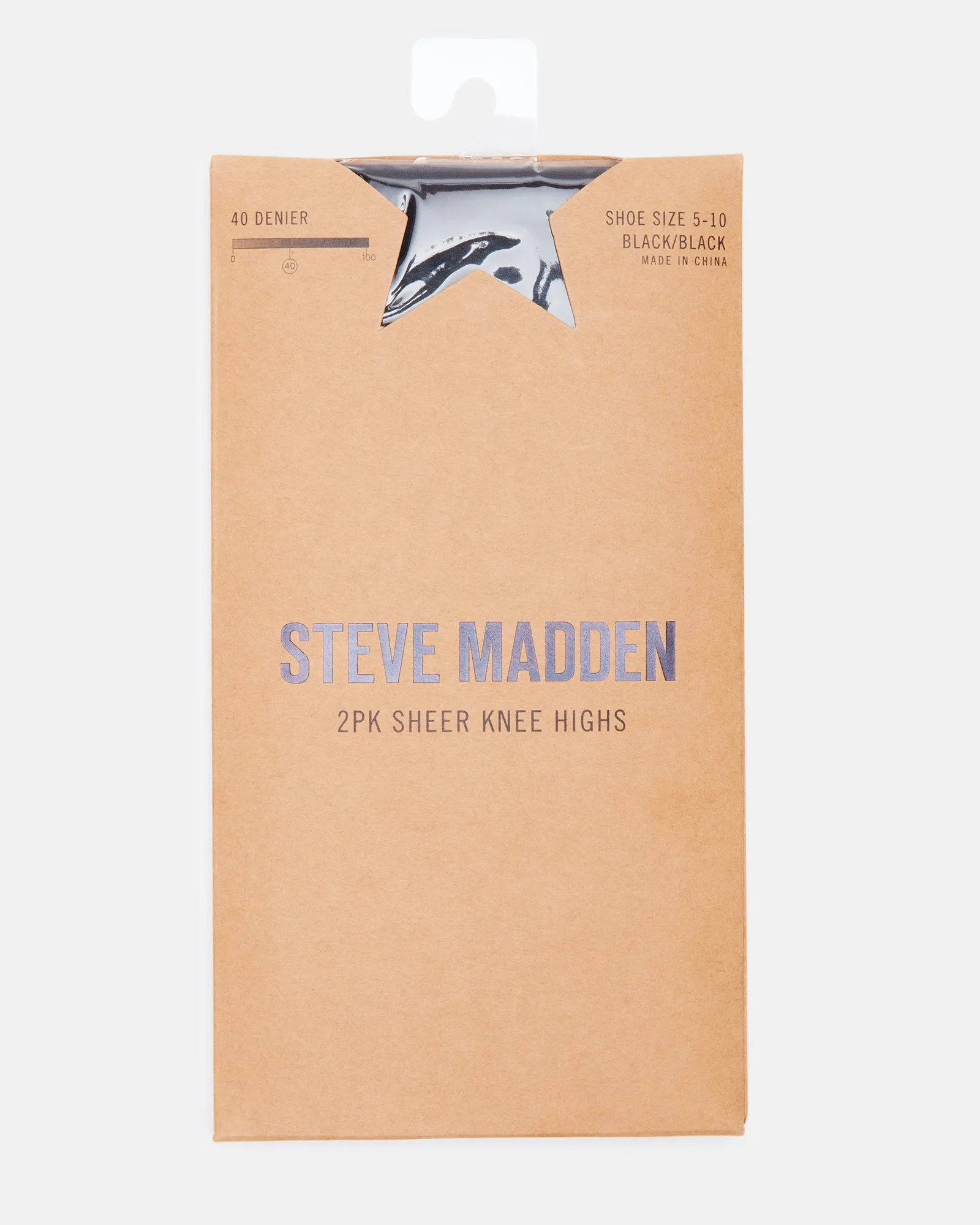 SHEER KNEE HIGH SOCKS BLACK sold by Steve Madden product image thumbnail 2