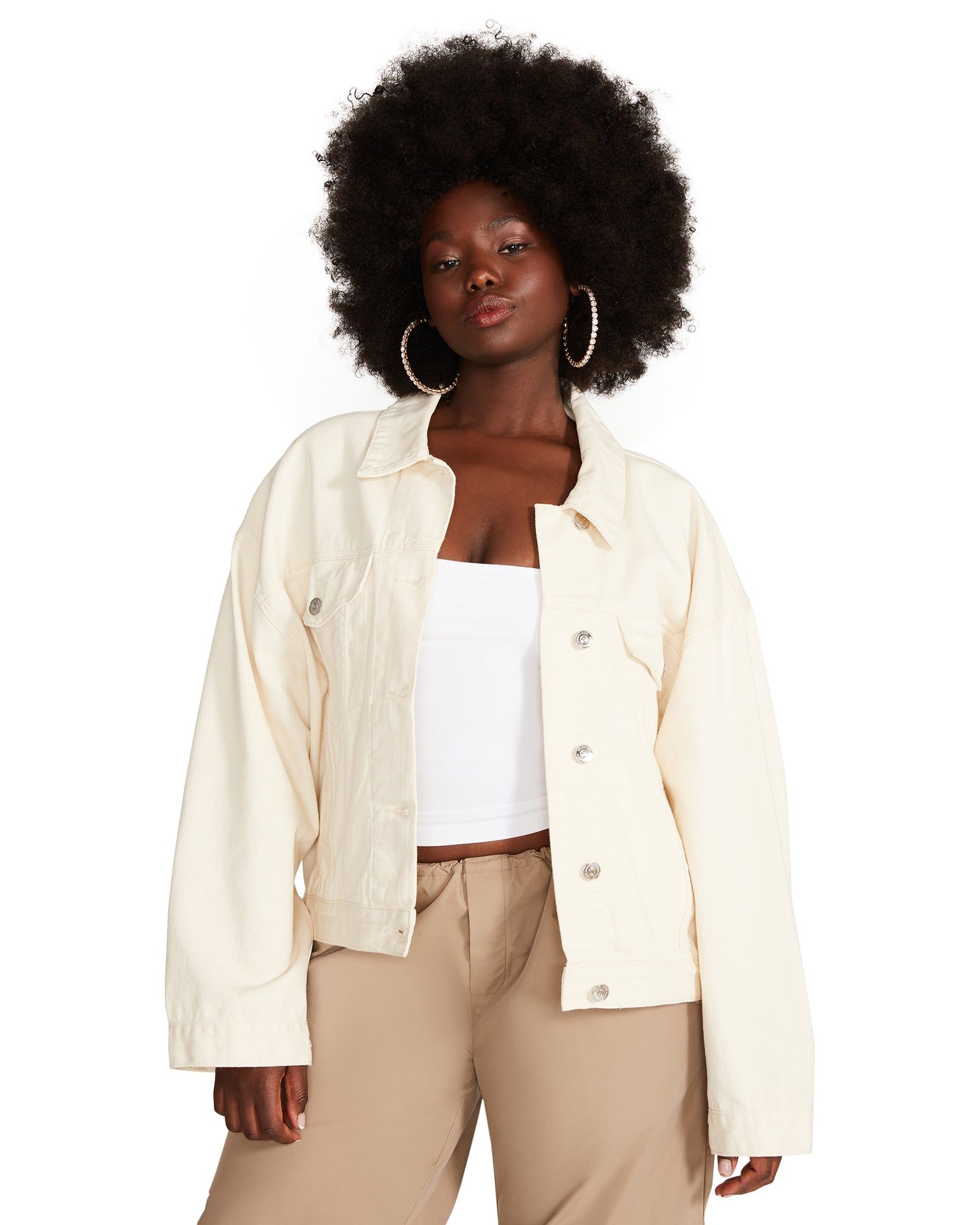 SIENNA DENIM JACKET CREAM sold by Steve Madden