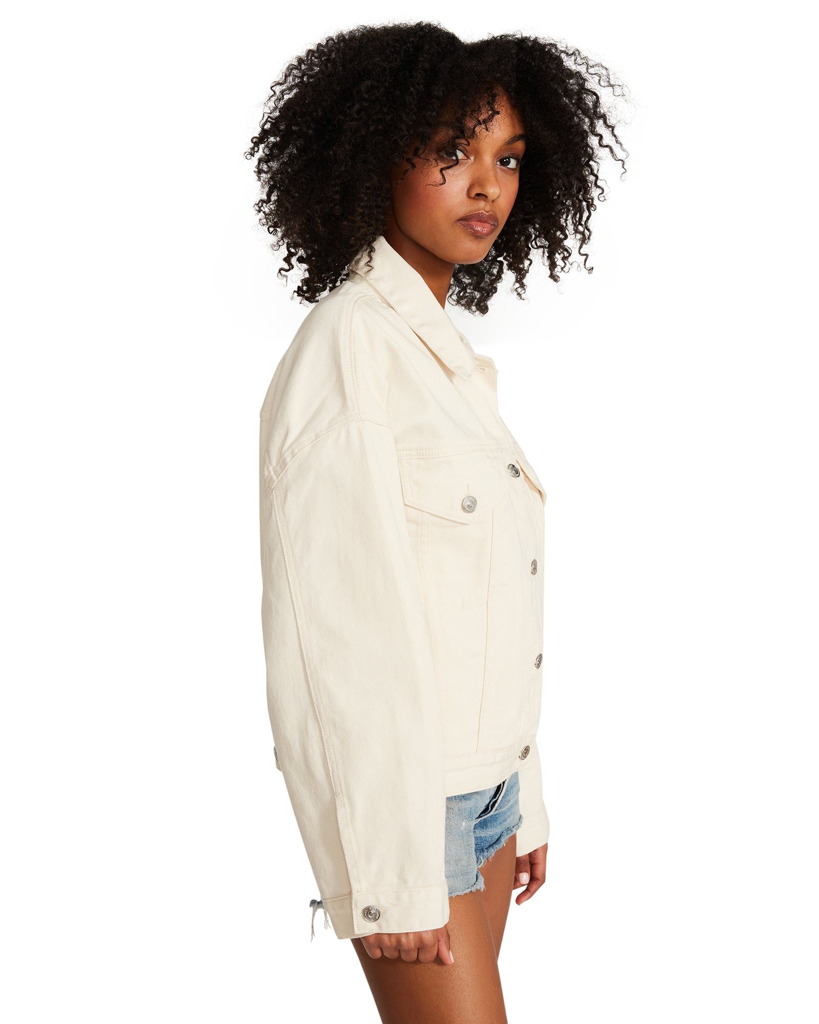 SIENNA DENIM JACKET CREAM sold by Steve Madden product image thumbnail 4