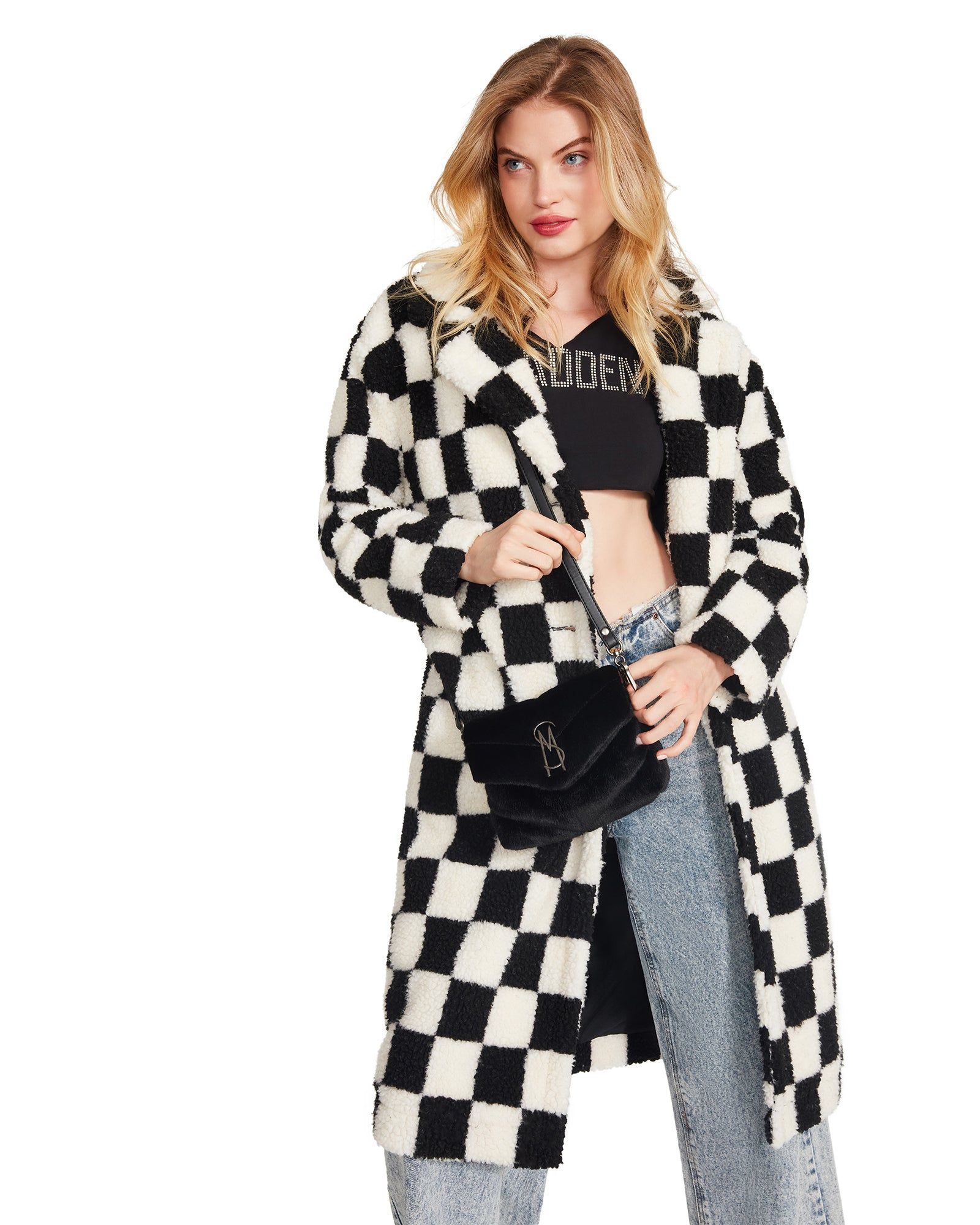 SADIE COAT BLACK sold by Steve Madden