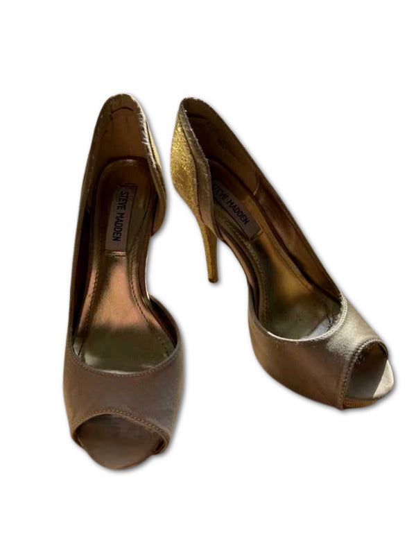 GOLD GLITTER PUMP HEELS - SM REBOOTED sold by Steve Madden