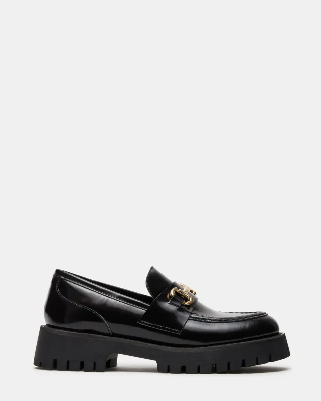 LANDO BLACK LEATHER sold by Steve Madden