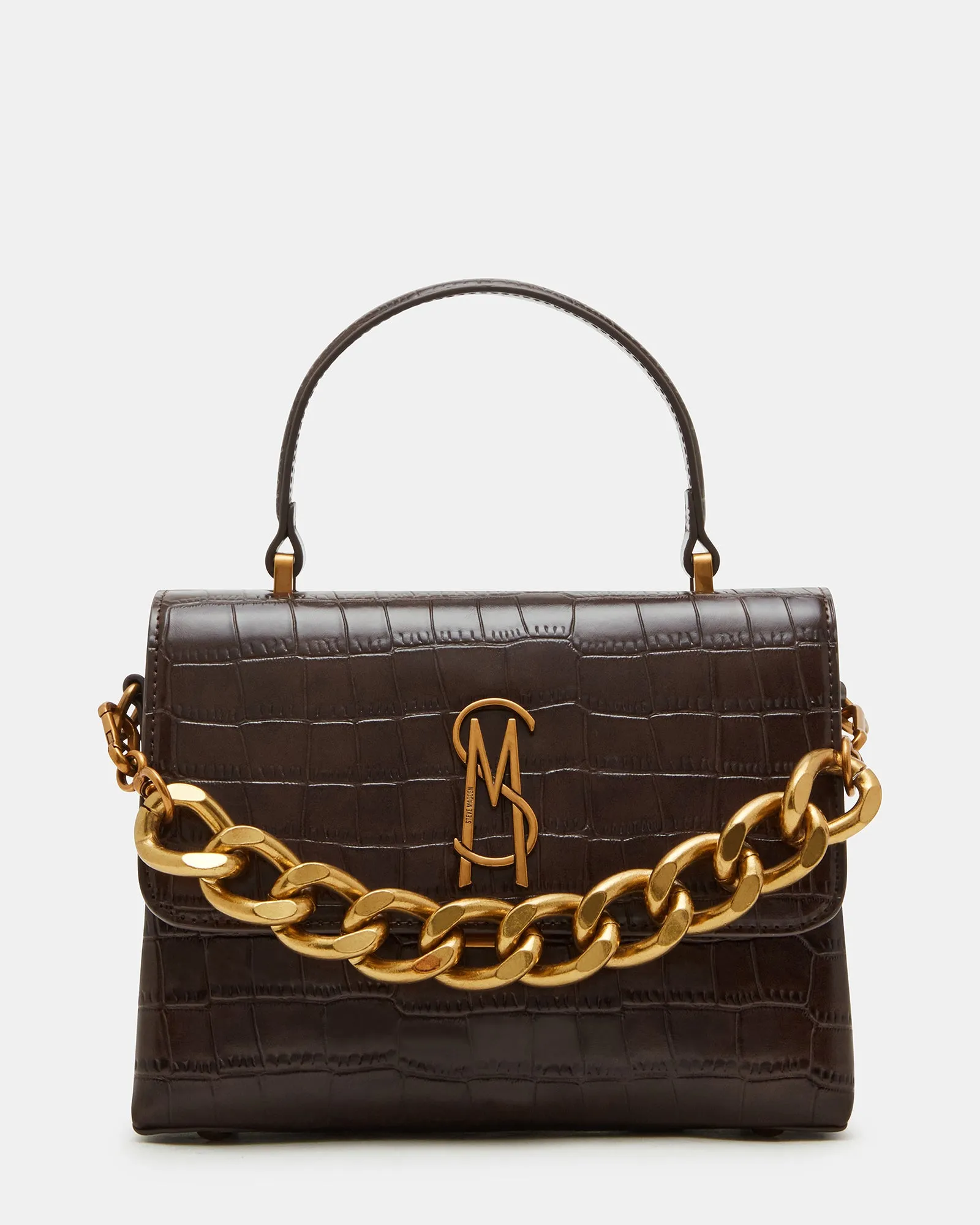 WORSH CROCODILE BAG CHOCOLATE sold by Steve Madden