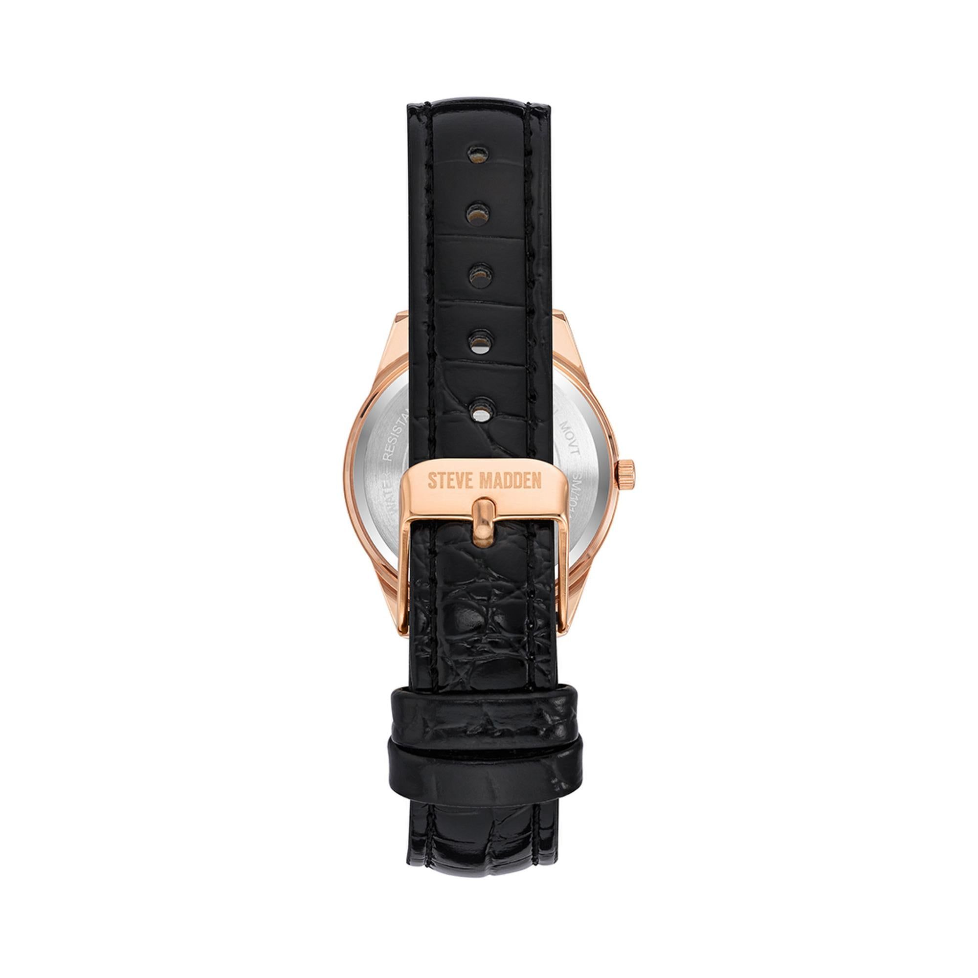 ELEGANT EMBOSSED WATCH BLACK sold by Steve Madden product image thumbnail 3