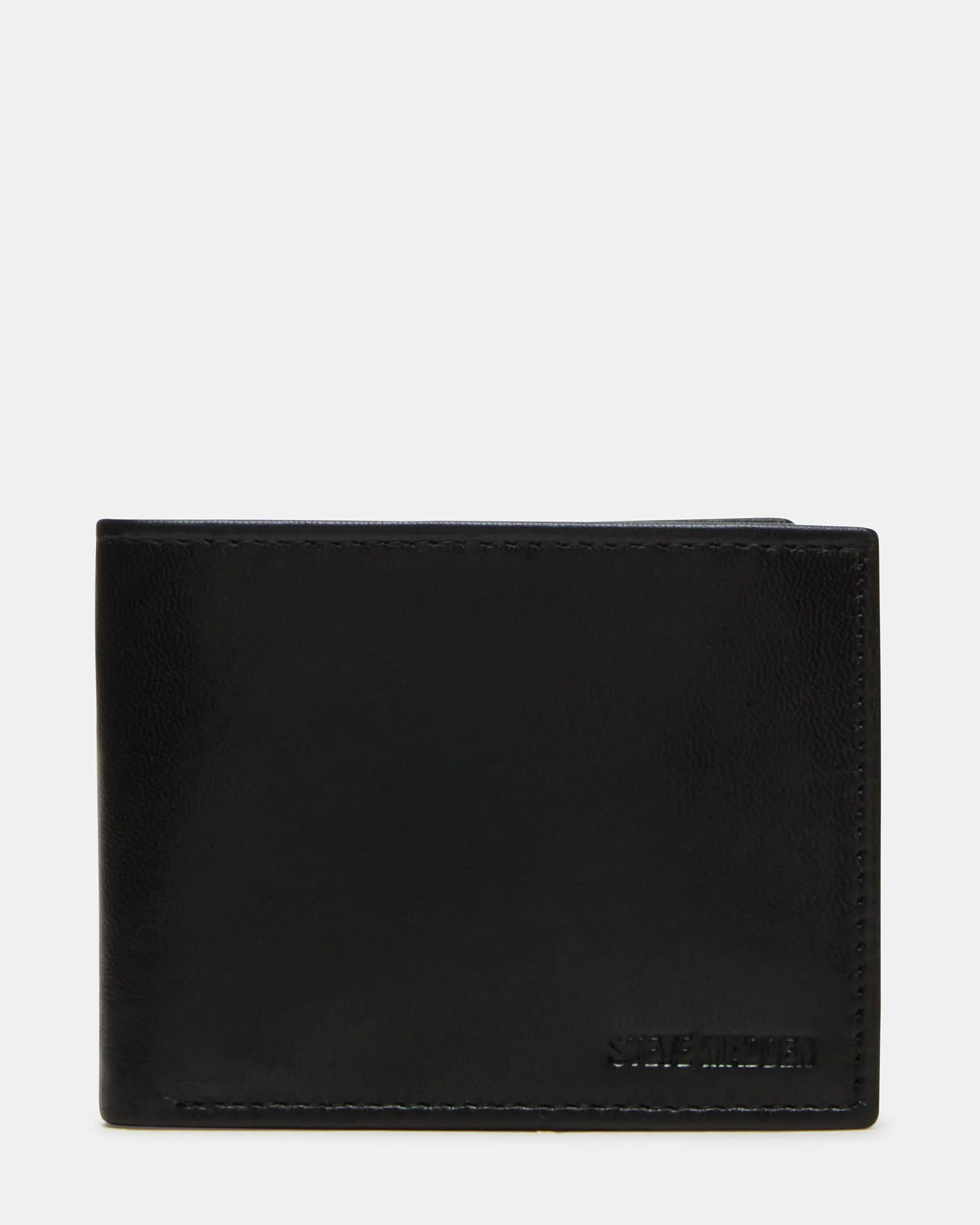 MEN'S BIFOLD LEATHER WALLET BLACK sold by Steve Madden