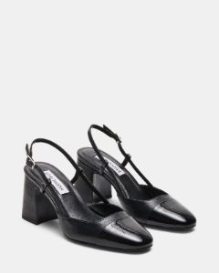 BECKA BLACK LEATHER sold by Steve Madden
