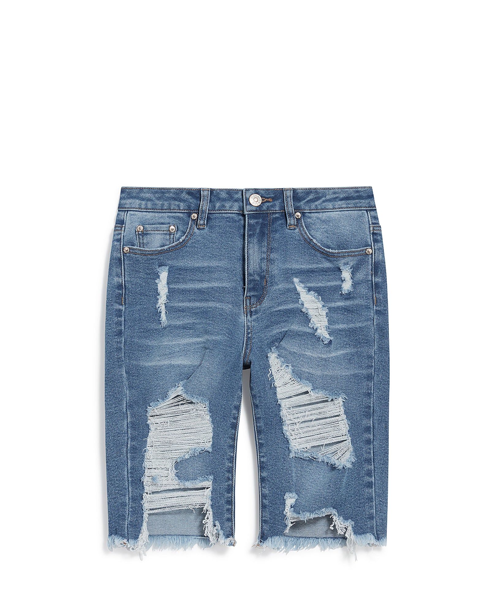 DISTRESSED BERMUDA SHORT DENIM FABRIC sold by Steve Madden product image thumbnail 4